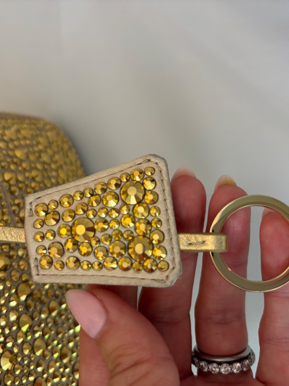 Prada Gold Crystal Embellished Shoulder Bag - Picture 11 of 14